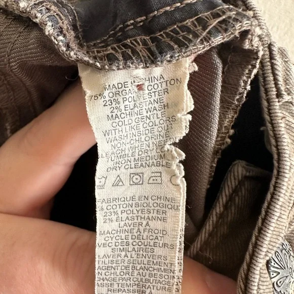 PrAna Brown/Gray Classic Denim Stretch Jeans size 4/27 Short EUC - Picture 7 of 9